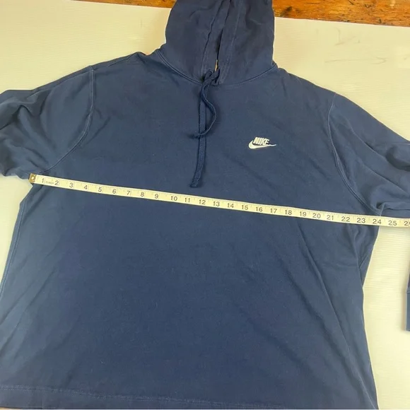 Nike Sportswear Club Mid-Navy Jersey Pullover Hoodie, Size XL - Picture 7 of 13